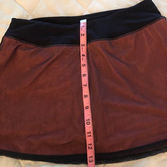 Women's Mondetta Athletic Skort Orange with Black Mesh Overlay Size Small - Picture 6 of 8